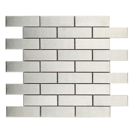 Bologna Stainless Steel Brushed 1 1/4 x 4 Mosaic Tile
