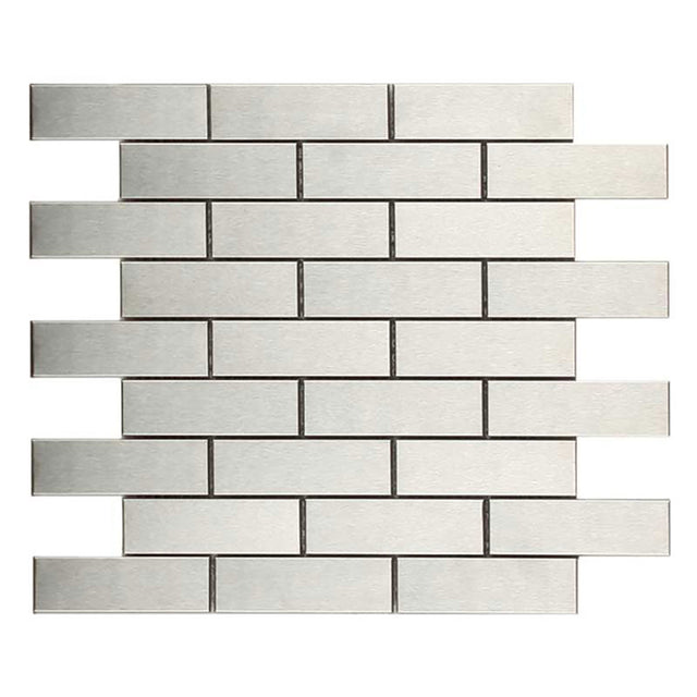Bologna Stainless Steel Brushed 1 1/4 x 4 Mosaic Tile