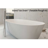 OSB Island Tub Drain ABS PVC and cast iron configurations
