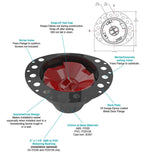 OSB Island Tub Drain freestanding bathtub rough-in