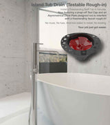 OSB freestanding tub drain rough-in with asymmetrical deck flange