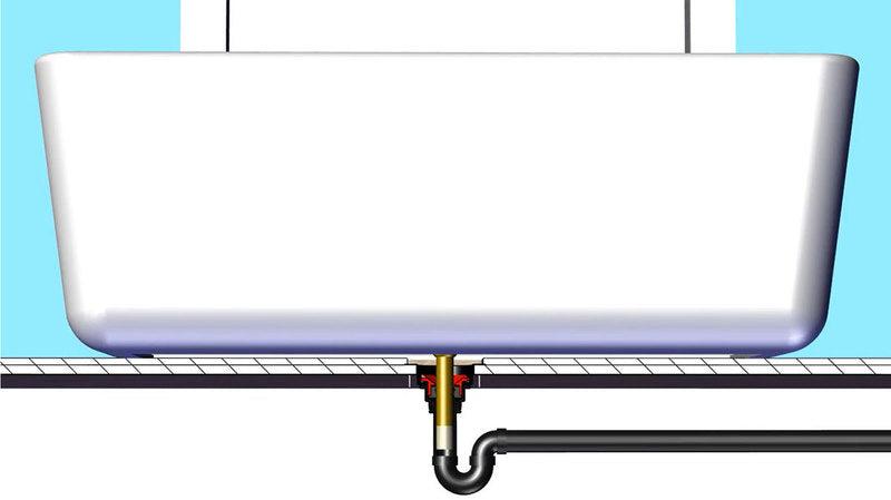 OSB Island Tub Drain low profile bathtub drain assembly