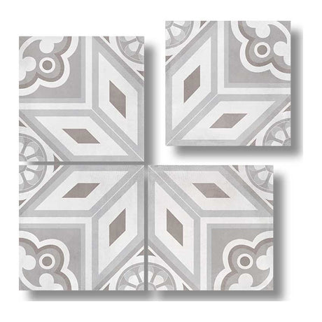 Porcelain Patterned Tile 8 x 8 Promenade