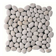 Botany Bay Cream pebble stone mosaic tile sheet with natural river rock