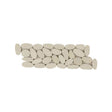 Botany Bay Cream sliced pebble border mosaic tile