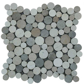 Jervis Bay Blend stone coin river rock mosaic tile