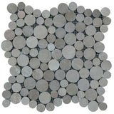 Botany Bay Khaki stone coin river rock mosaic tile