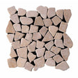 Botany Bay Tan pebble stone mosaic tile sheet with natural river rock