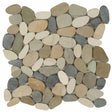 Botany Bay Blend sliced pebble mosaic tile