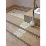 Natural stone sliced pebble tile for shower floors