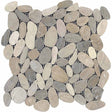 Jervis Bay Blend sliced pebble mosaic tile