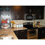 Decorative sliced pebble mosaic tile for feature walls