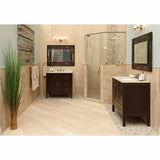 Olive Blend river rock tile for bathroom walls