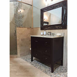 Olive Blend river rock tile for Shower walls