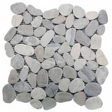 Decorative Shadow sliced pebble mosaic tile for feature walls