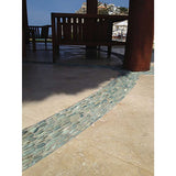 Green pebble mosaic tile for spa shower design