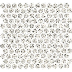 Terrazzo Penny Round Mosaic Tile Cement Sprinkle Honed Finish