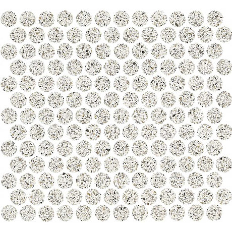 Terrazzo Penny Round Mosaic Tile Cement Sprinkle Honed Finish