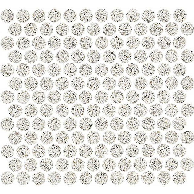 Terrazzo Penny Round Mosaic Tile Cement Sprinkle Honed Finish