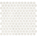 Terrazzo Penny Round Mosaic Tile Crushed Crystal Honed Finish