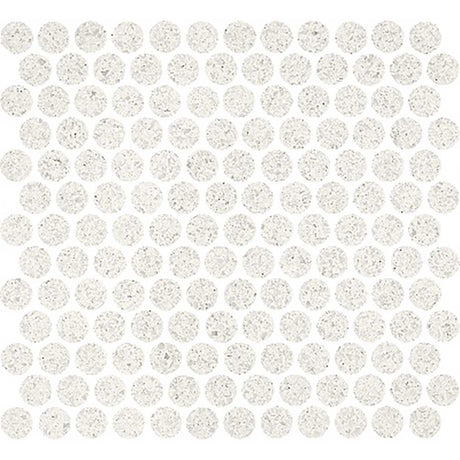 Terrazzo Penny Round Mosaic Tile Crushed Crystal Honed Finish