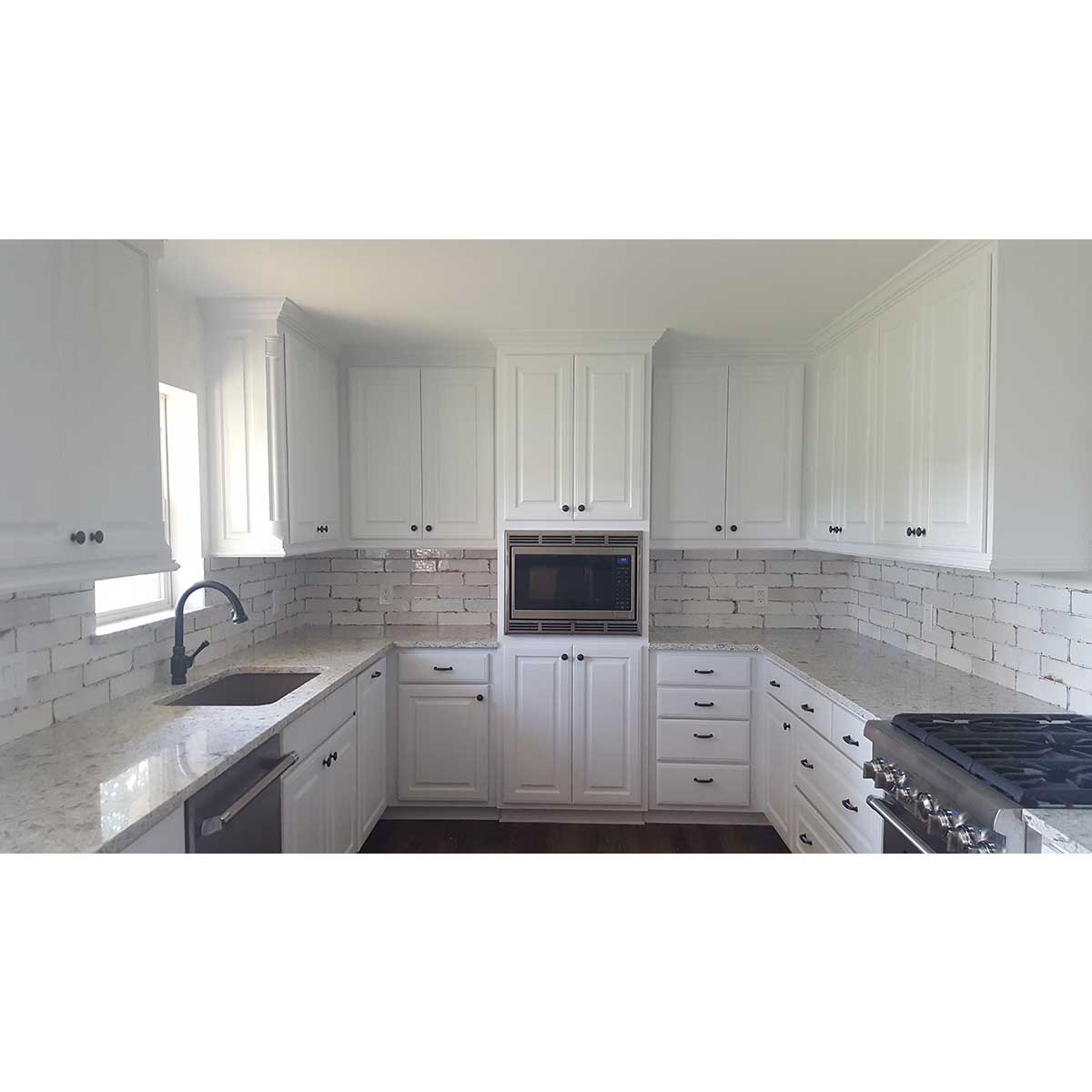 Parchment glazed ceramic subway tile for backsplash