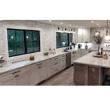 Ceramic bullnose edge tile for kitchen backsplash walls