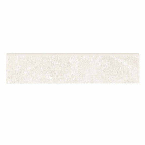 Warm White porcelain bullnose 3x12 with matte textured finish