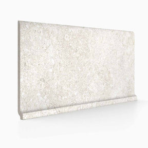 Warm White porcelain cove base 6x12 with matte textured finish