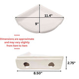 Porcelain Large Corner Shelf dimensions drawing
