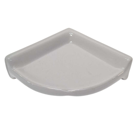 Porcelain Large Corner Shelf Gray Glossy