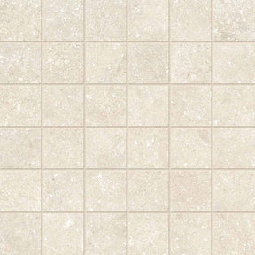 Warm Beige 2x2 porcelain mosaic tile with matte finish