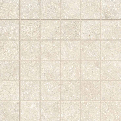 Mosaic Porcelain 2x2 Textured Finish - Warm Beige Matte 12x12 sheet