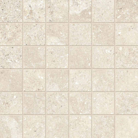 Mosaic Porcelain 2x2 Textured Finish - Warm Beige Matte 12x12 sheet