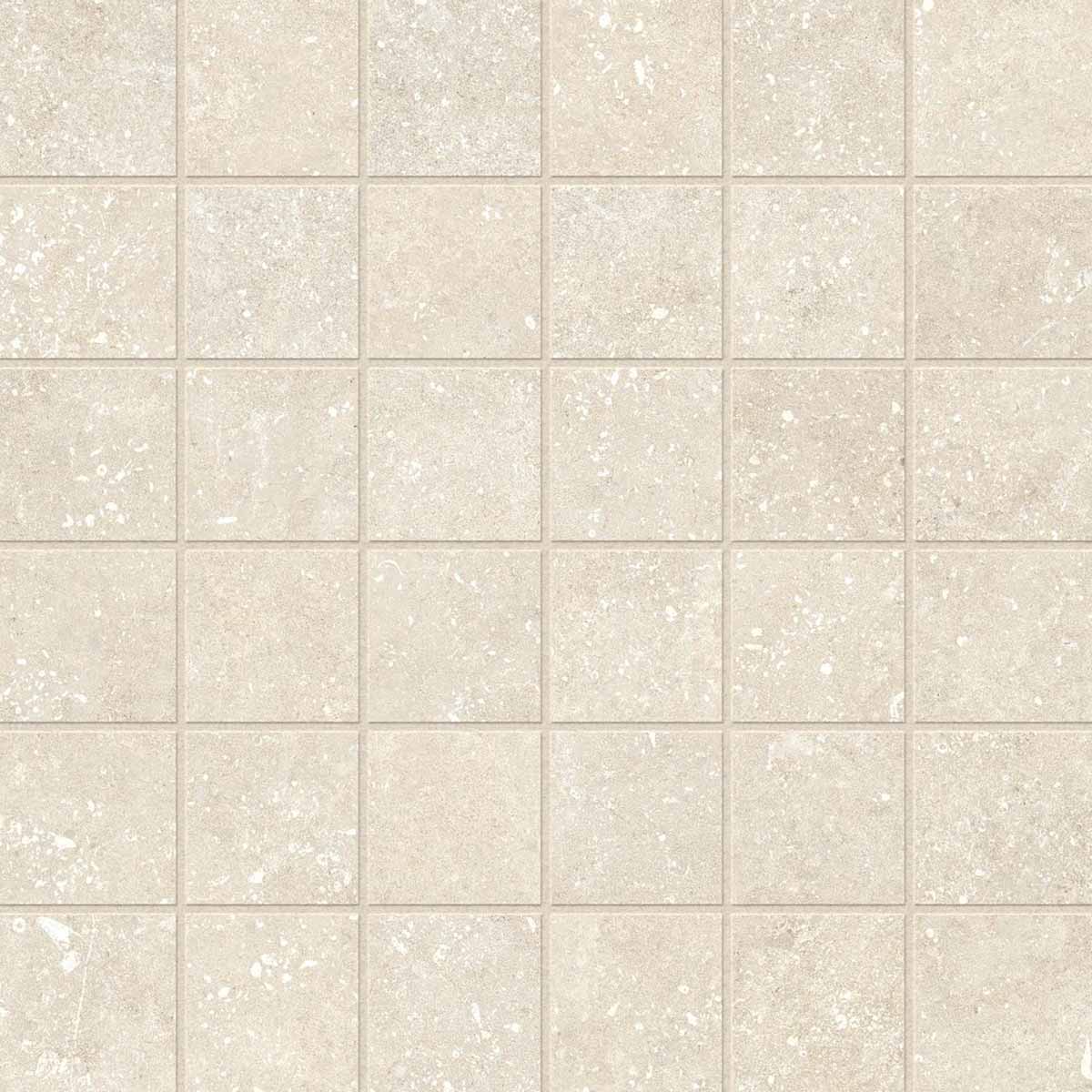 Mosaic Porcelain 2x2 Textured Finish - Warm Beige Matte 12x12 sheet