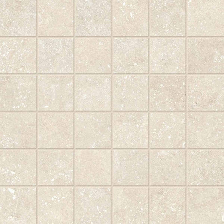 Mosaic Porcelain 2x2 Textured Finish - Warm Beige Matte 12x12 sheet