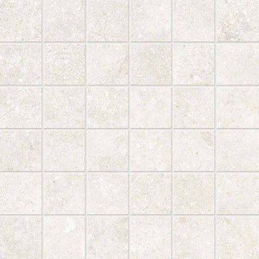Mosaic Porcelain 2x2 Textured Finish - Warm White Matte 12x12 sheet
