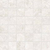Mosaic Porcelain 2x2 Textured Finish - Warm White Matte 12x12 sheet