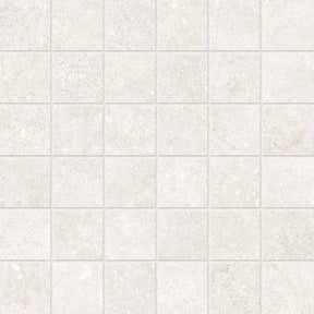Warm White 2x2 porcelain mosaic tile with matte finish