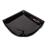 Porcelain Small Corner Shelf Black Glossy