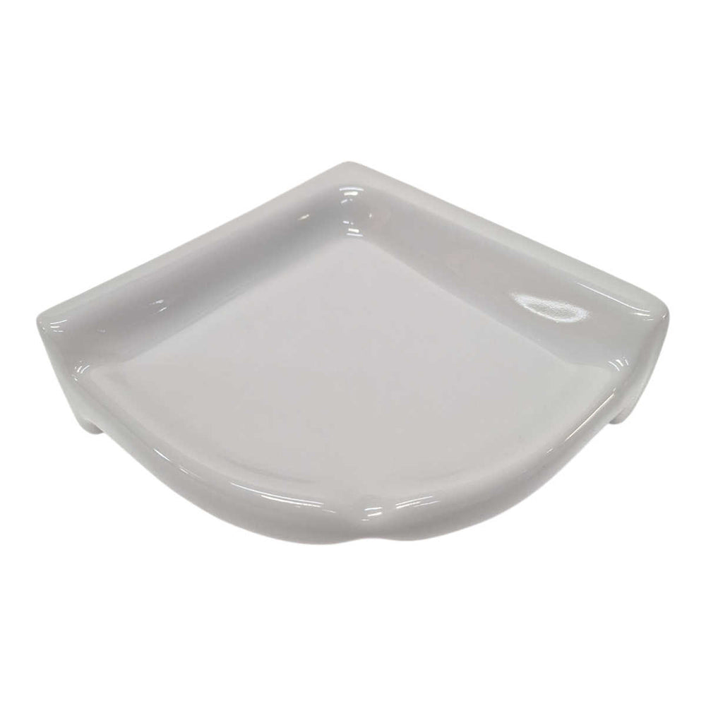 Porcelain Small Corner Shelf Gray Glossy