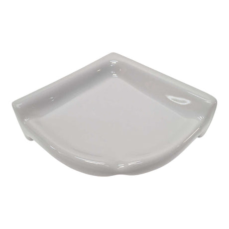 Porcelain Small Corner Shelf Gray Glossy