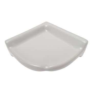 Porcelain Small Corner Shelf Gray Matte