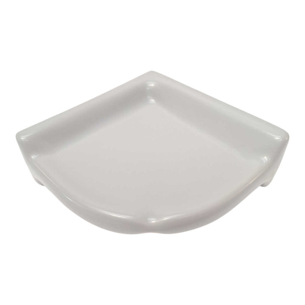 Porcelain Small Corner Shelf Gray Matte