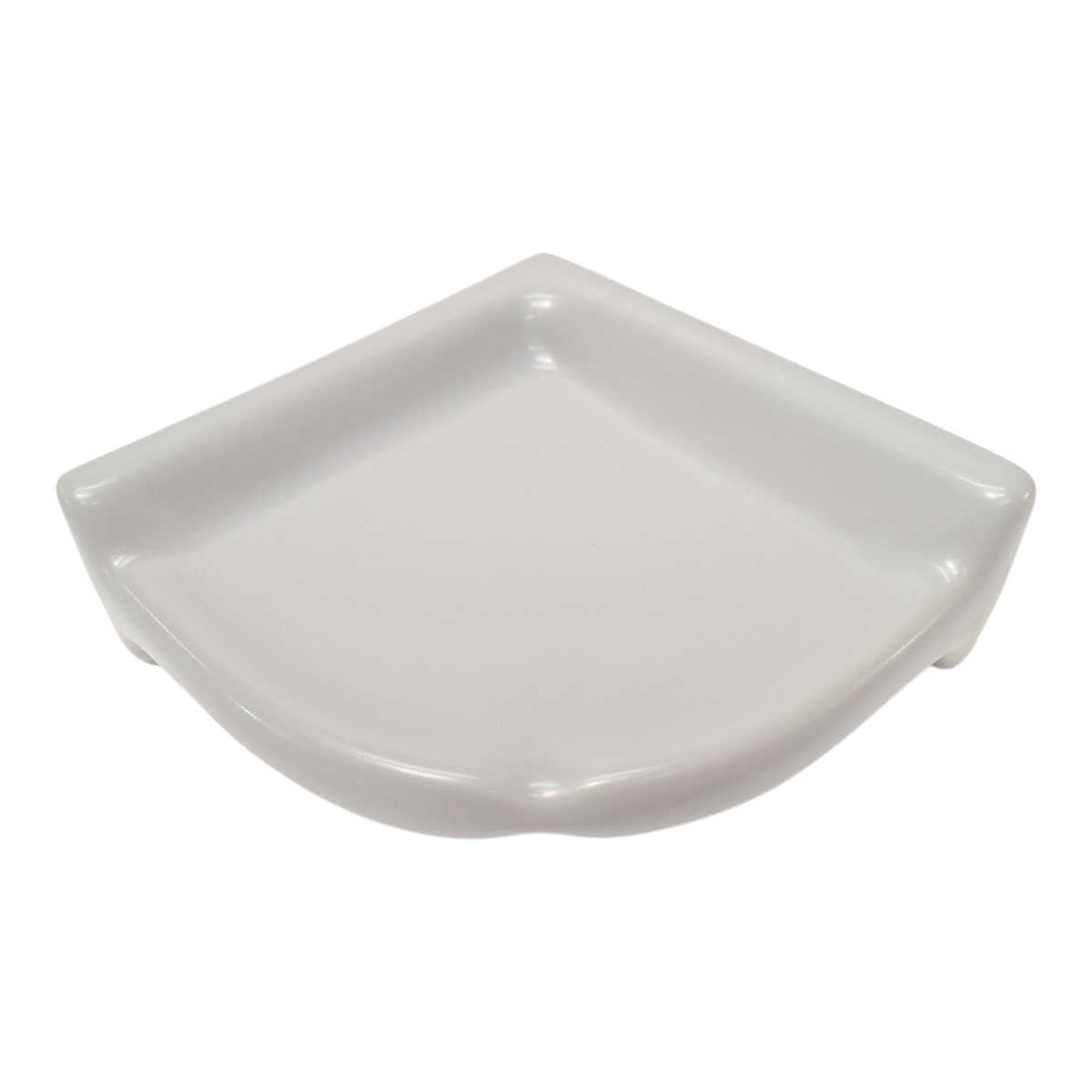 Porcelain Small Corner Shelf Gray Matte