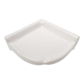 Small porcelain round corner shower shelf for tiled bathroom walls