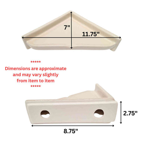 Porcelain Straight Corner Shelf