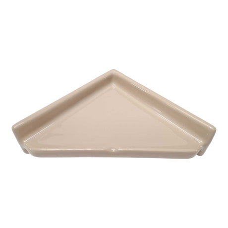 Porcelain Straight Corner Shelf Parchment Glossy