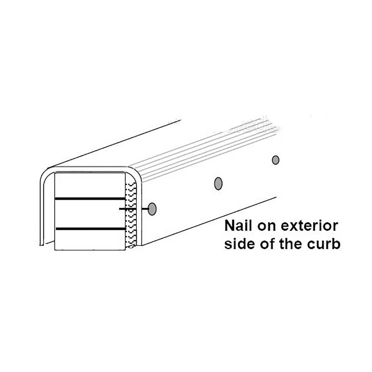 PreFormed 3 foot ready-to-tile shower curb overlay with fiberglass mesh