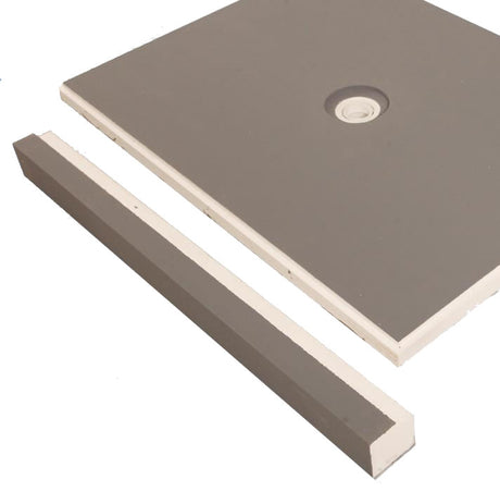 Lightweight ready-to-tile shower curb with waterproof coating